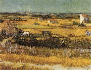 Vincent Van Gogh Harvest at La Crau,with Montmajour in the Background Germany oil painting artist